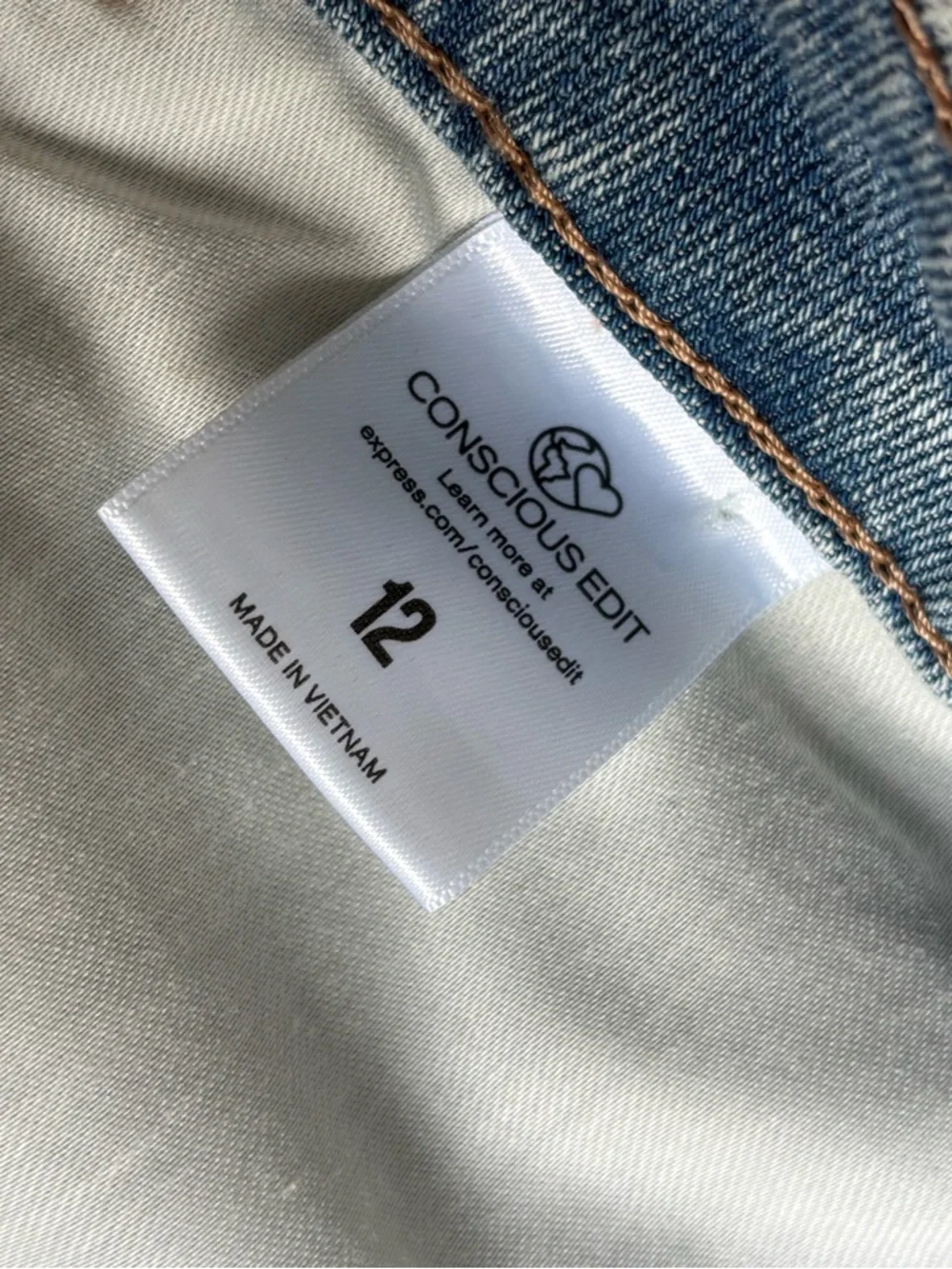 Express Light Blue Patchwork Denim Long Skirt Size 12 Coastal Cowgirl